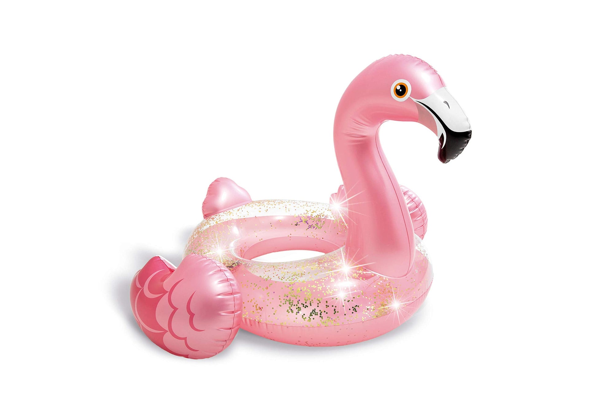 Intex Tube flamant rose pailleté, 99 x 89 x 71 cm.